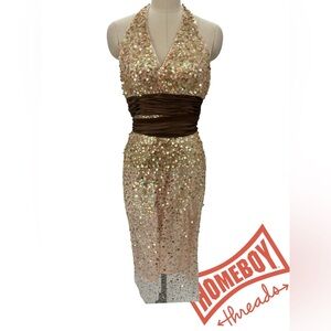 Beyond Sequin Halter Dress Size 4